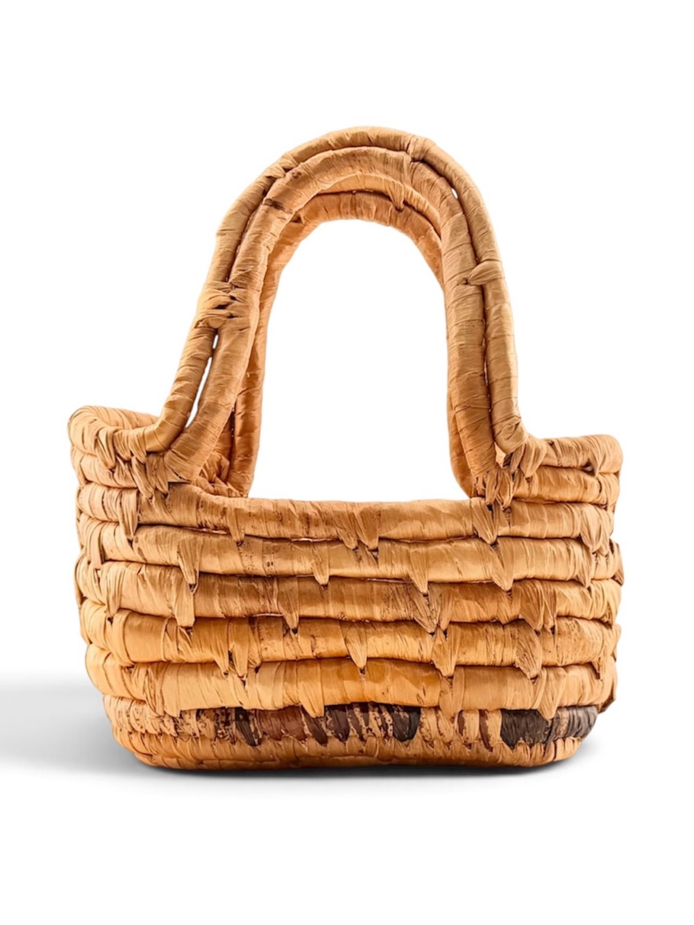 Hand Woven Tribal Birch Bark Basket
